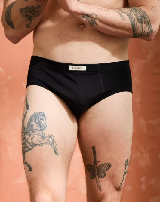 Slip homme Gaspard en coton bio bleu marine – Maison Lemahieu